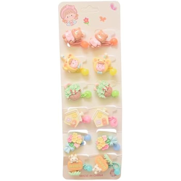 Hair Ties Set for Girls, Pack of 12 – Multicolor - Image 1